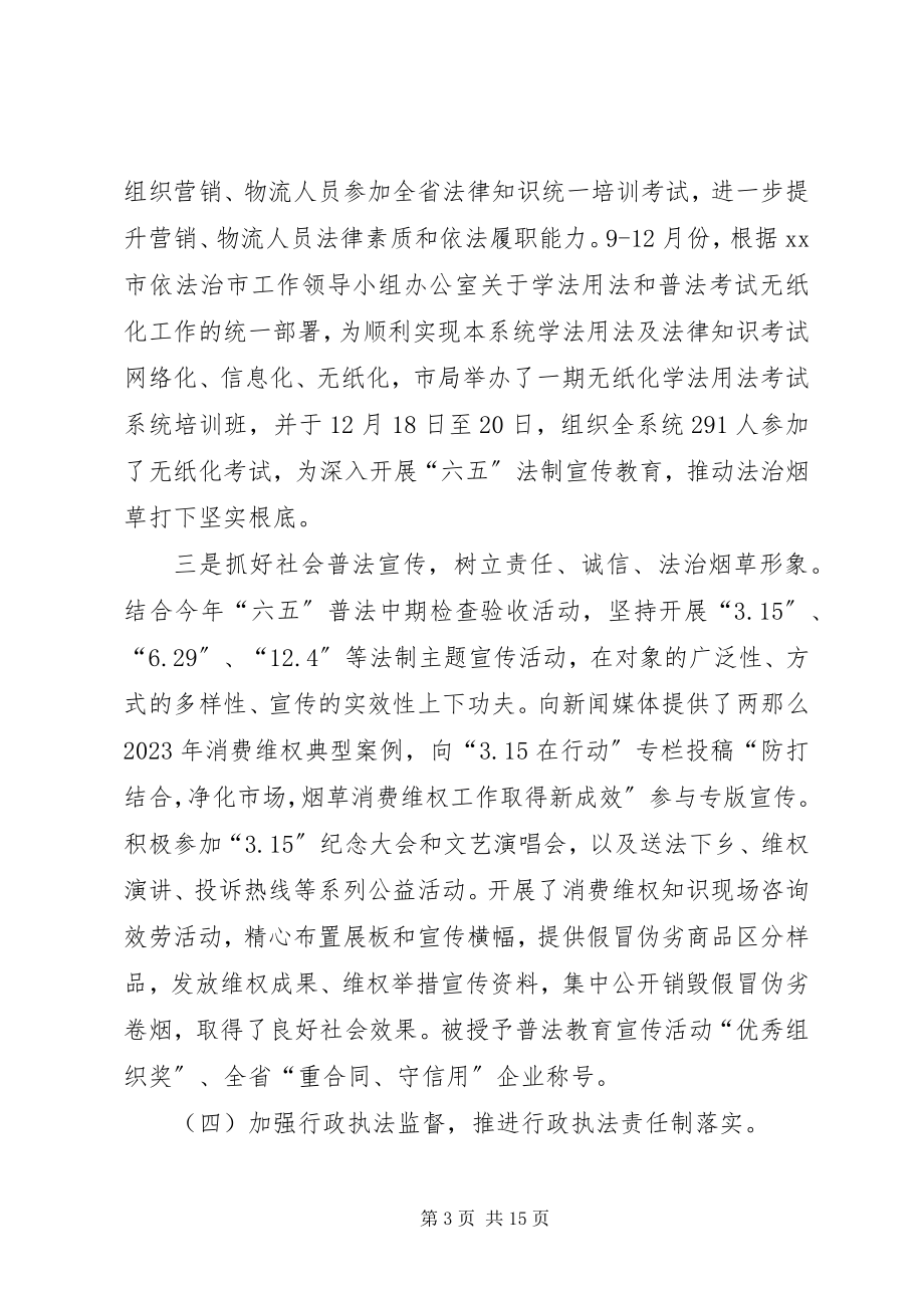 2023年市烟草专卖局依法行政工作推进情况汇报.docx_第3页