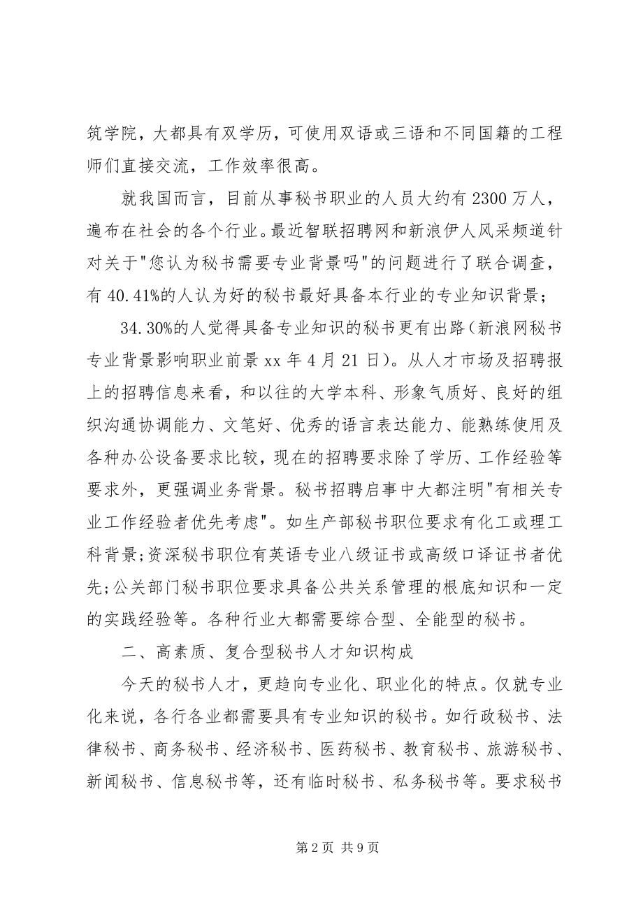 2023年复合型秘书人才培养方案探讨.docx_第2页