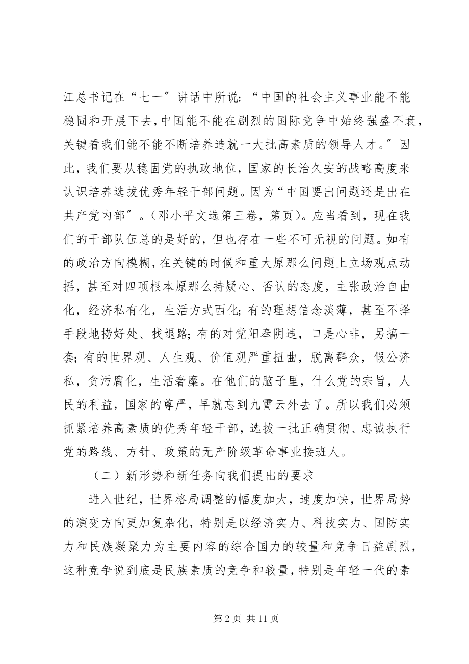 2023年对培养选拔优秀年轻干部的思考.docx_第2页