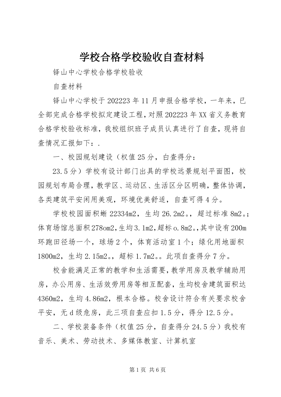 2023年学校合格学校验收自查材料.docx_第1页