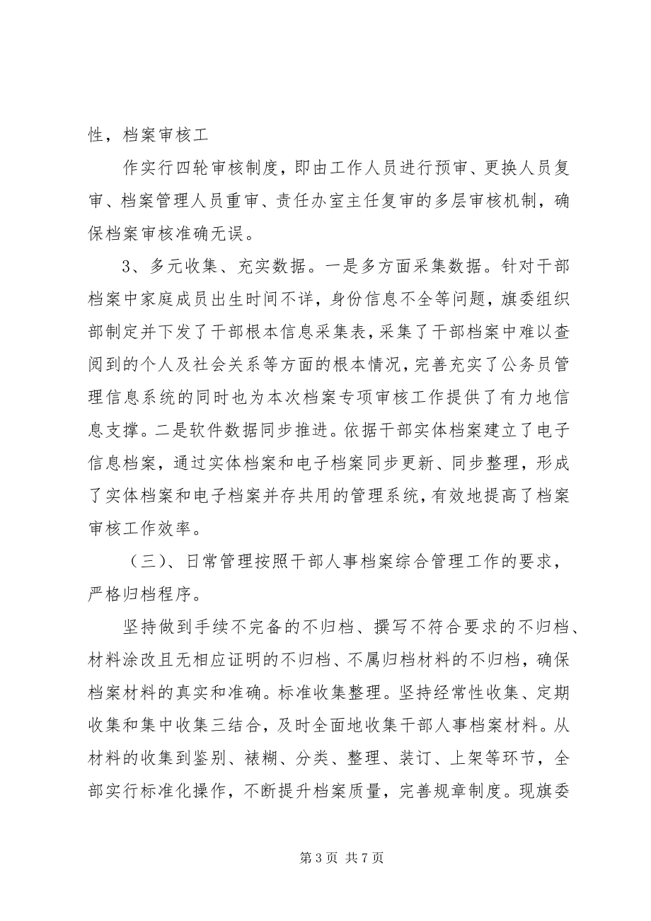 2023年人事档案专项审核的工作总结.docx_第3页