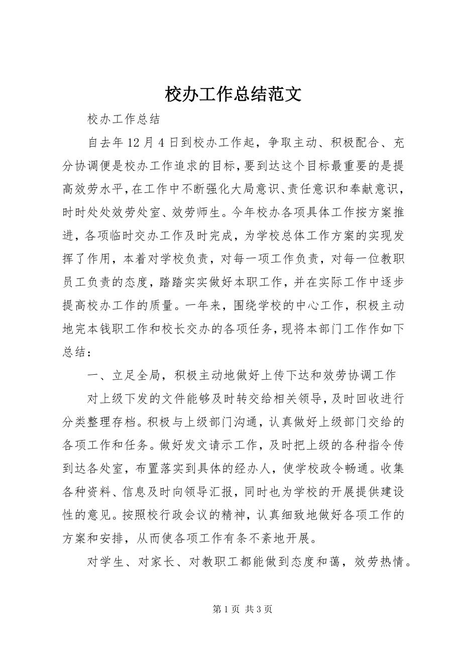 2023年校办工作总结.docx_第1页