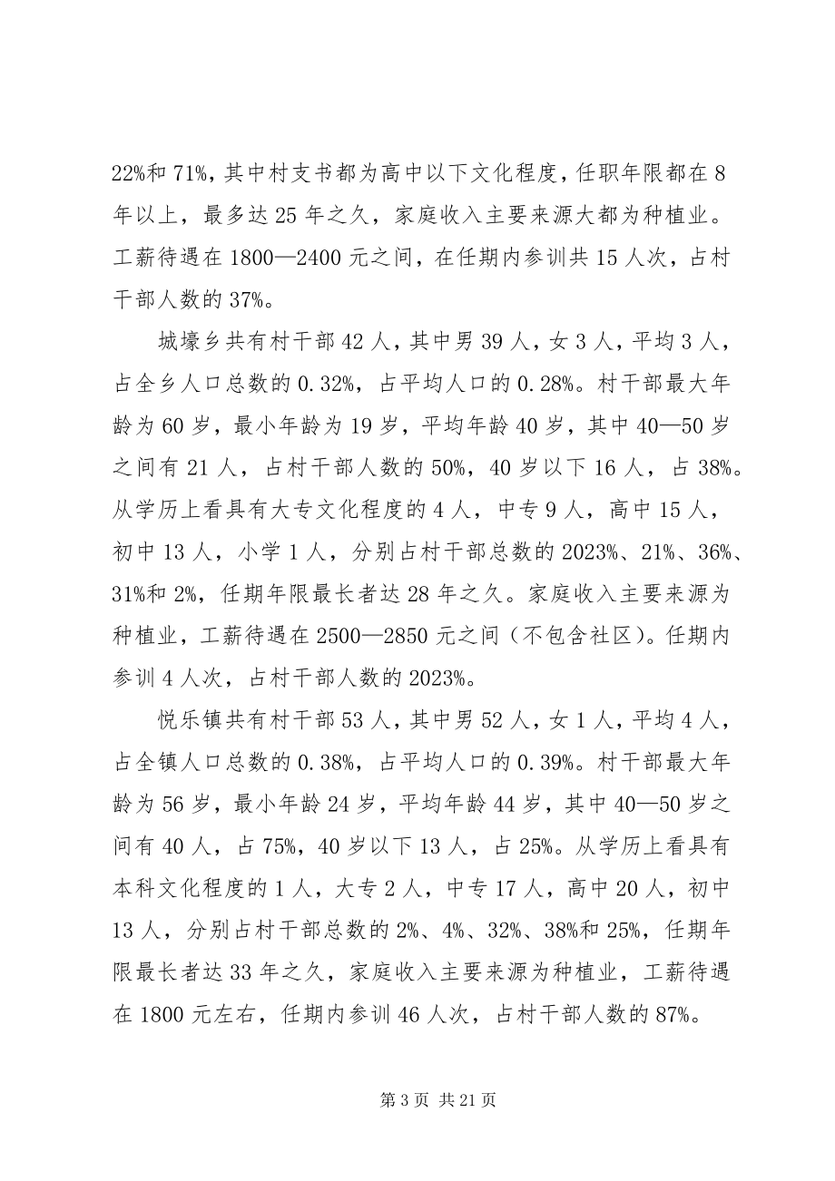 2023年行政村及村干部的摸底调查总结.docx_第3页