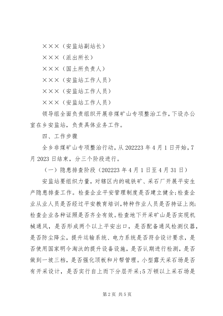 2023年非煤矿山百日专项整治方案.docx_第2页