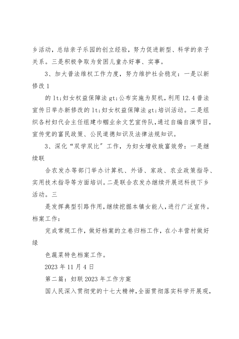 2023年xx某年妇联工作计划计划新编.docx_第2页