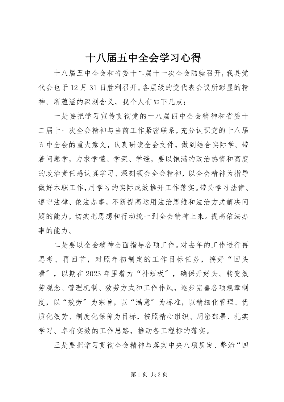 2023年十八届五中全会学习心得.docx_第1页