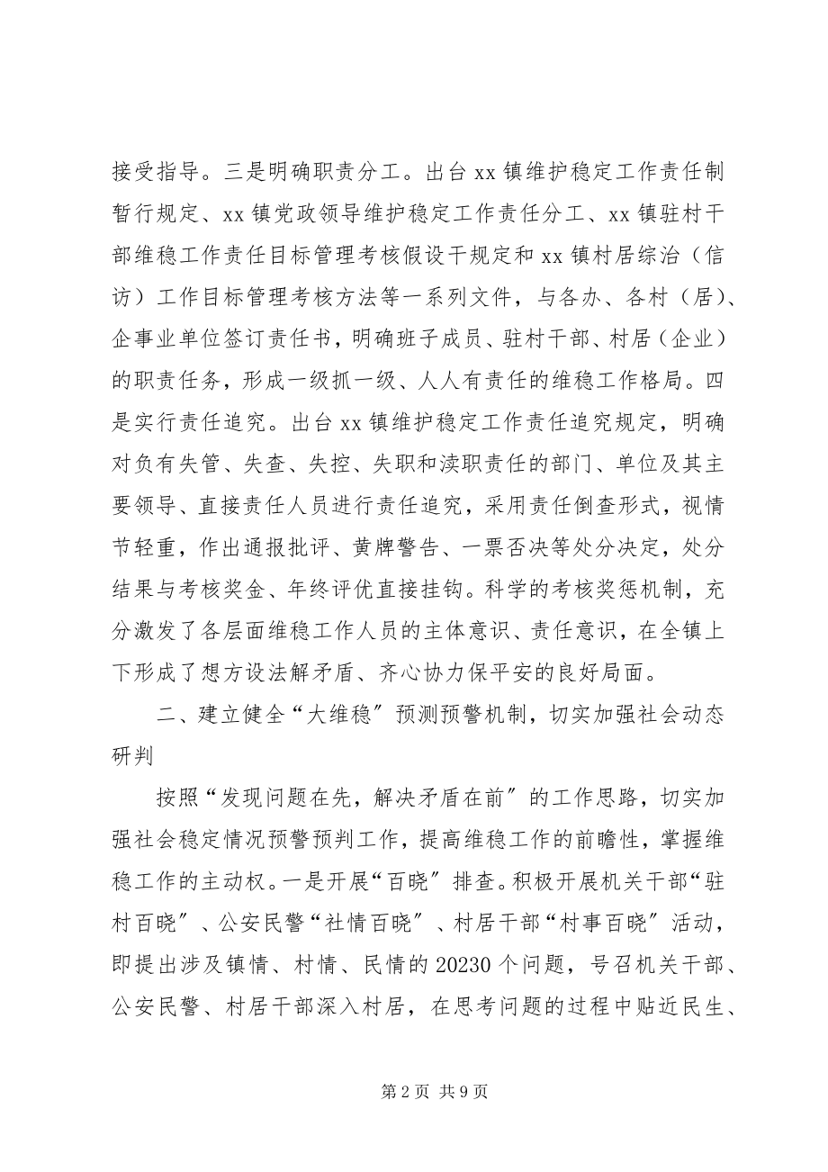 2023年乡镇维稳工作经验总结.docx_第2页