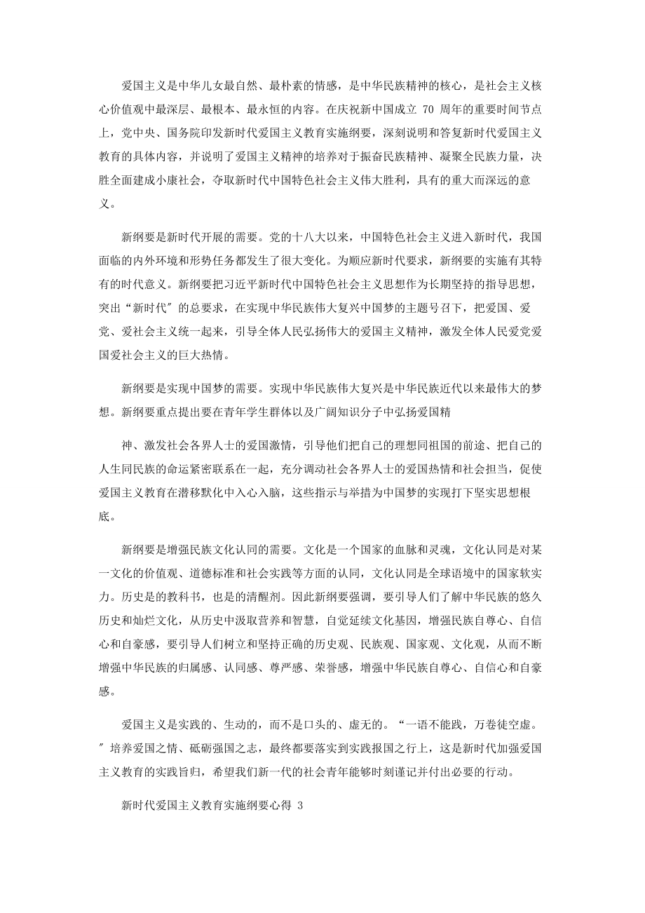 2023年新时代爱国主义教育实施纲要学习心得体会.docx_第2页