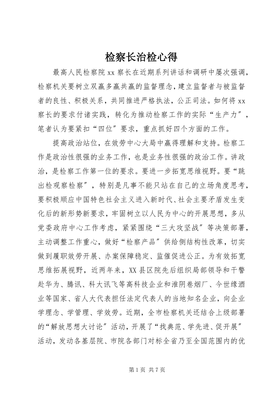 2023年检察长治检心得.docx_第1页