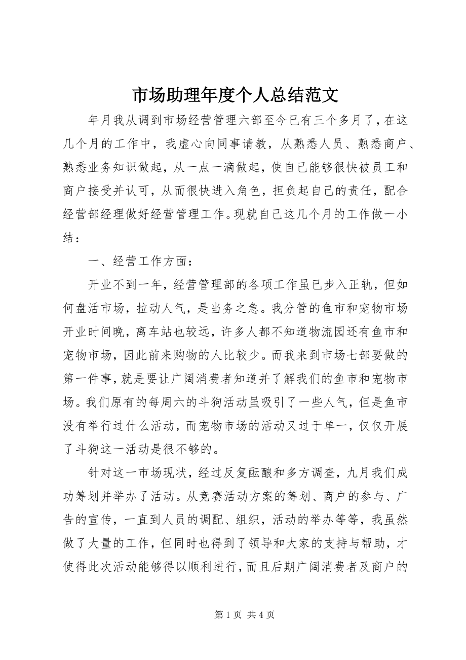 2023年市场助理年度个人总结.docx_第1页