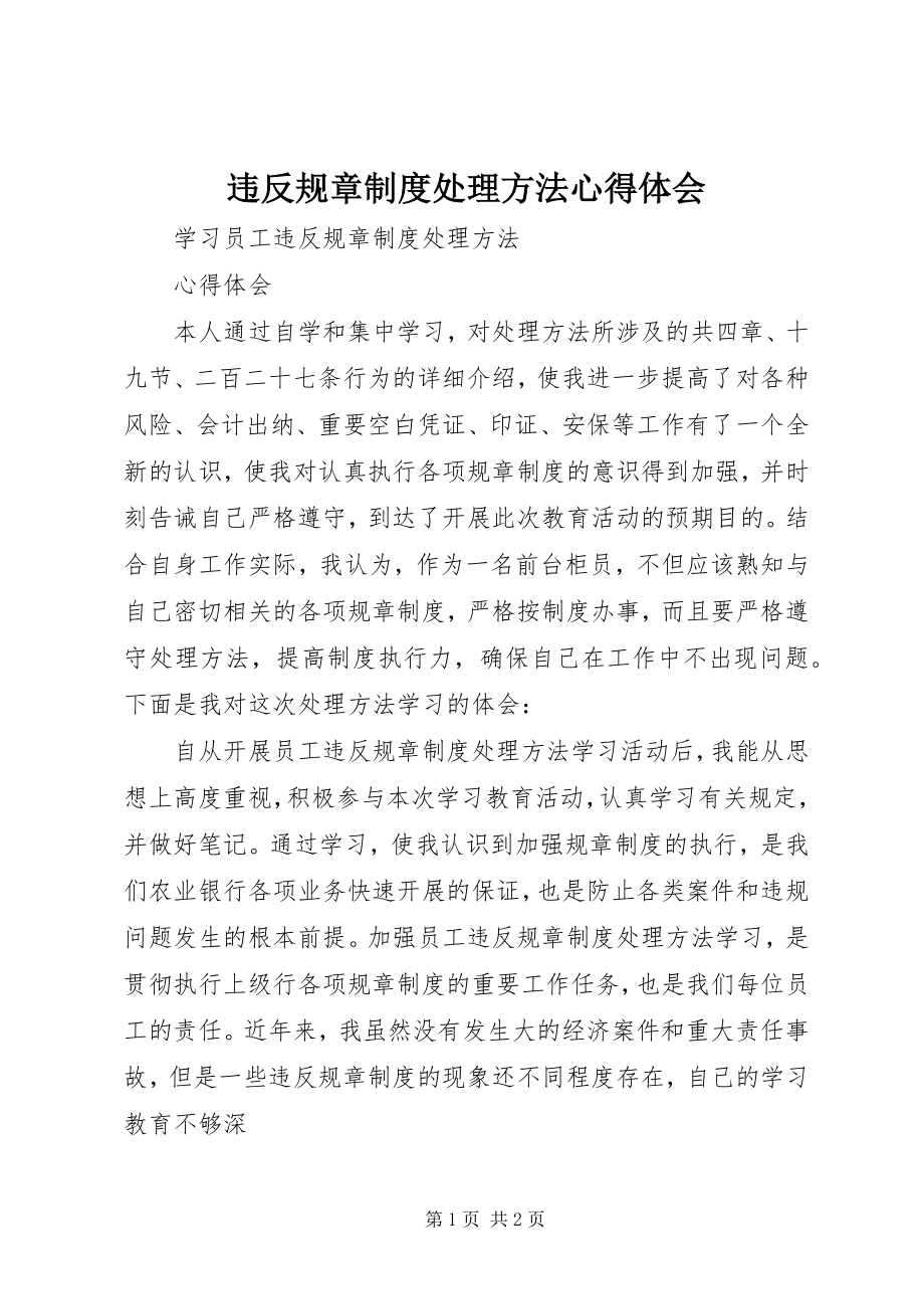 2023年违反规章制度处理办法心得体会.docx_第1页