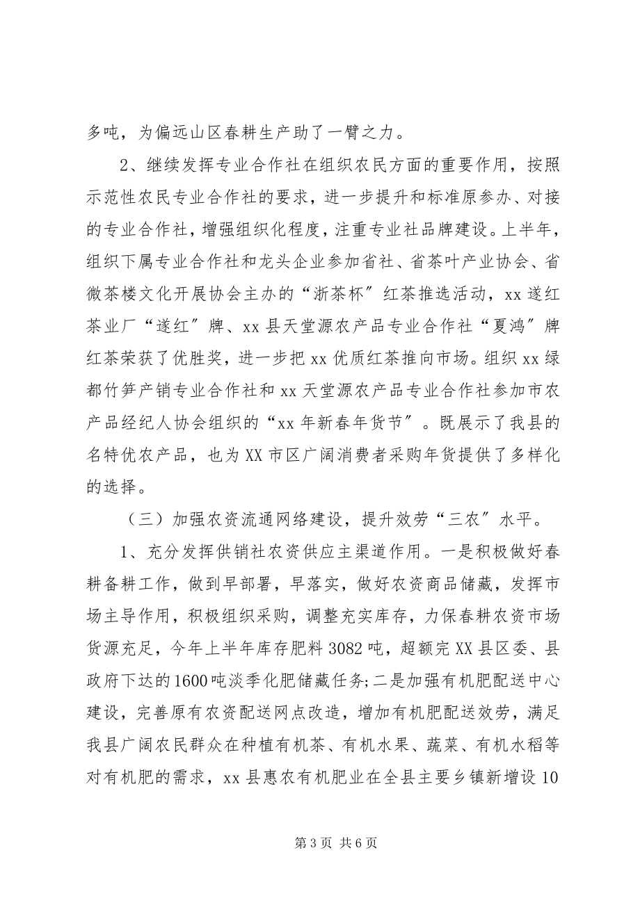 2023年供销社上半年工作总结及下半年工作计划范文.docx_第3页