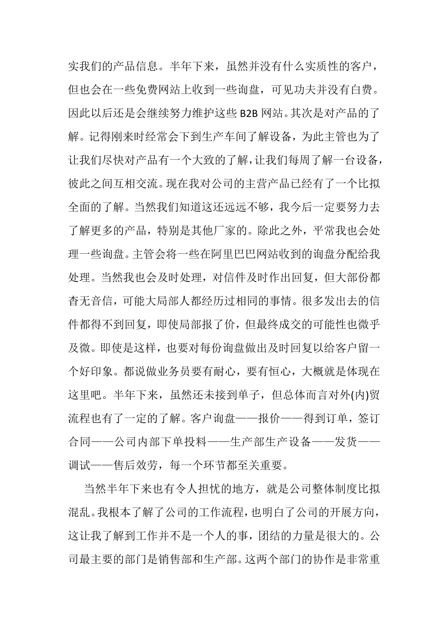 2023年网销业务员半年工作总结范例精选参考.doc_第2页