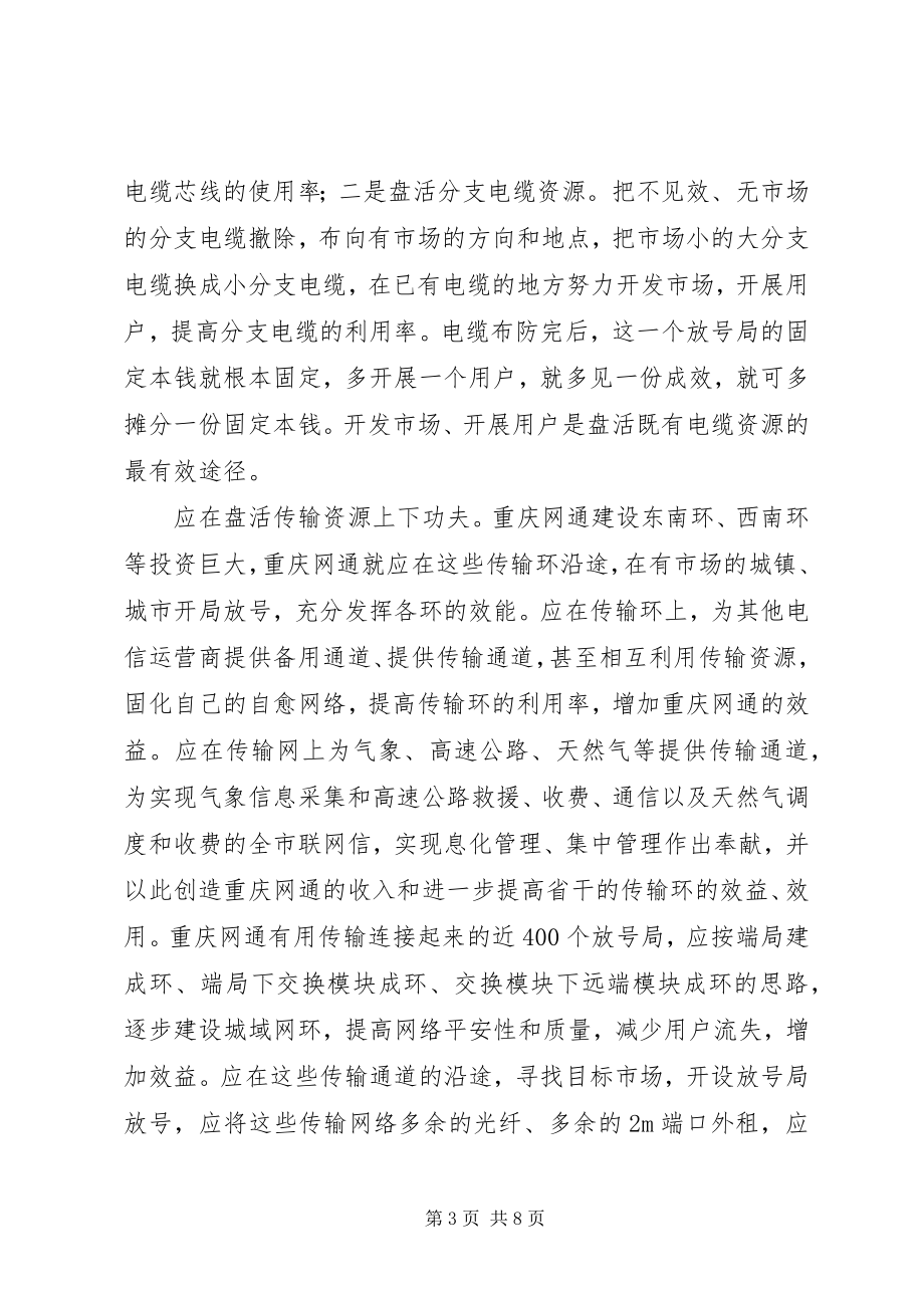 2023年网通公司盘活资源促发展经验材料.docx_第3页