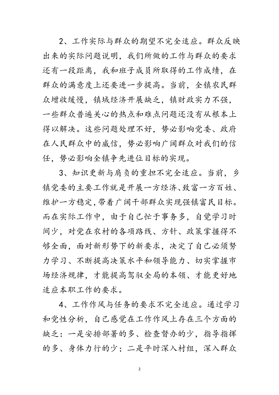 2023年年个人党性进修剖析材料范文.doc_第2页