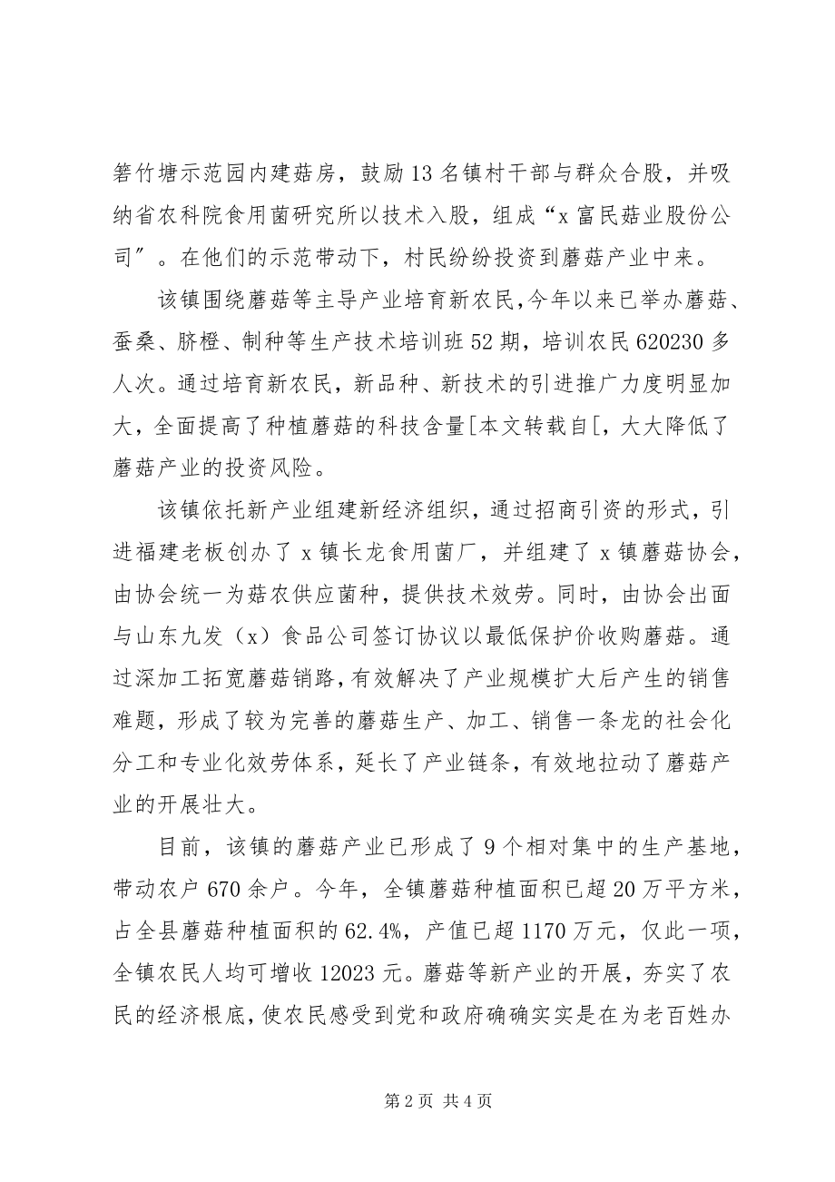 2023年以产业发展为支撑镇推进新农村建设的思考.docx_第2页