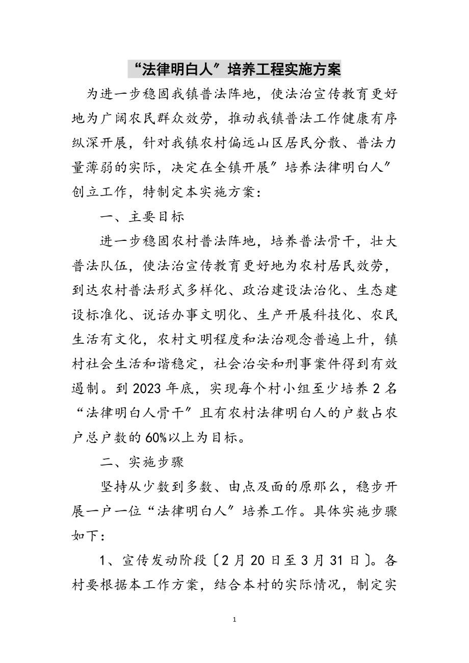 2023年“法律明白人”培养工程实施方案范文.doc_第1页