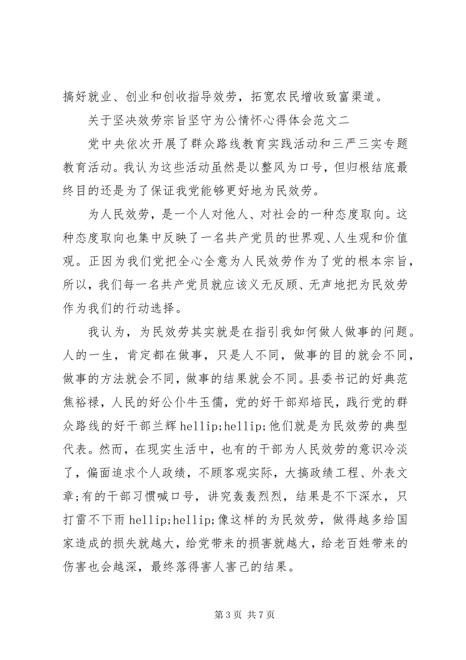 2023年坚定服务宗旨坚守为公情怀心得体会.docx_第3页