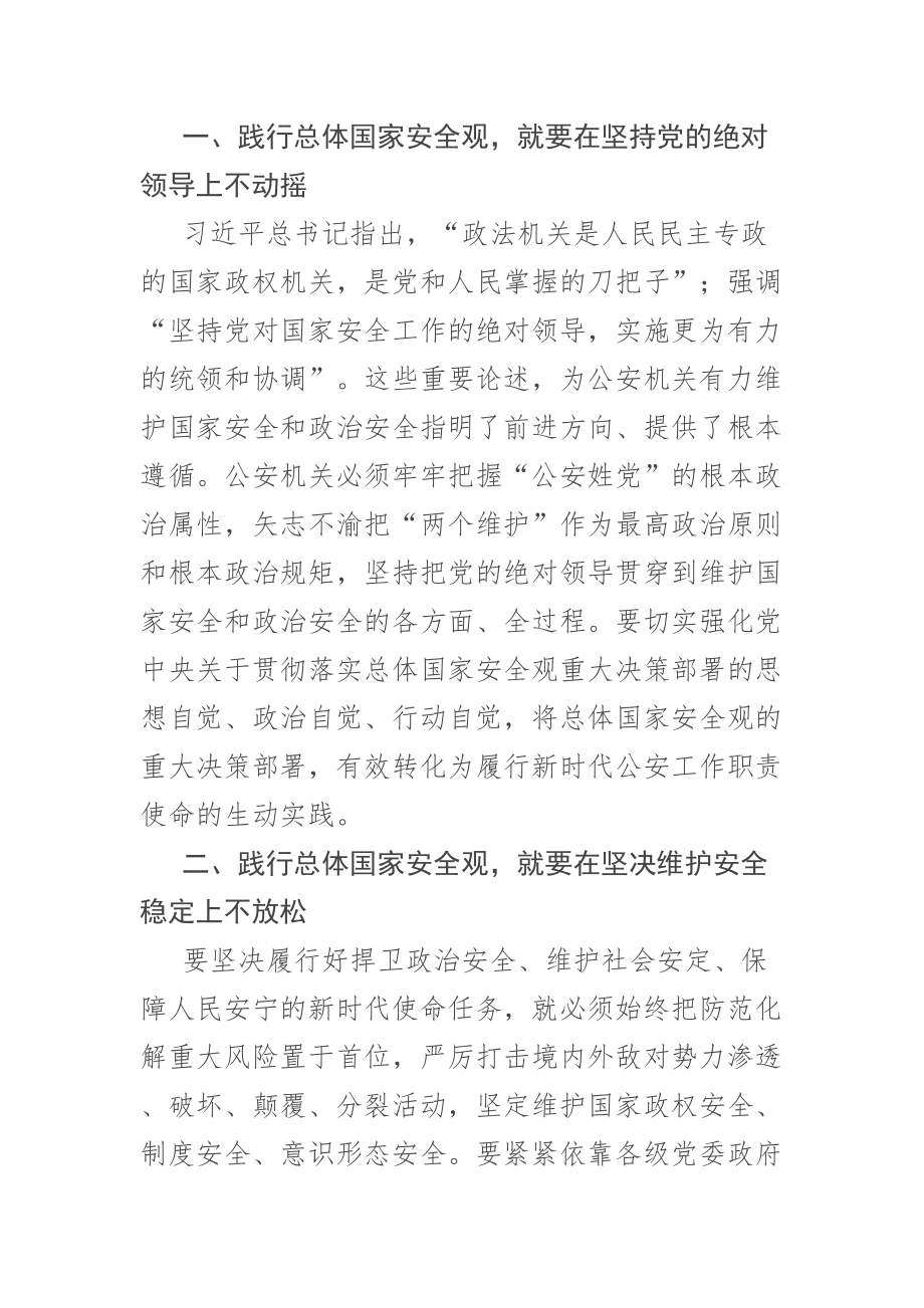 (公安局长中心组研讨发言)始终坚持总体国家安全观以新安全格局保障新发展格局以高水平安全保障高质量发展 .docx_第2页