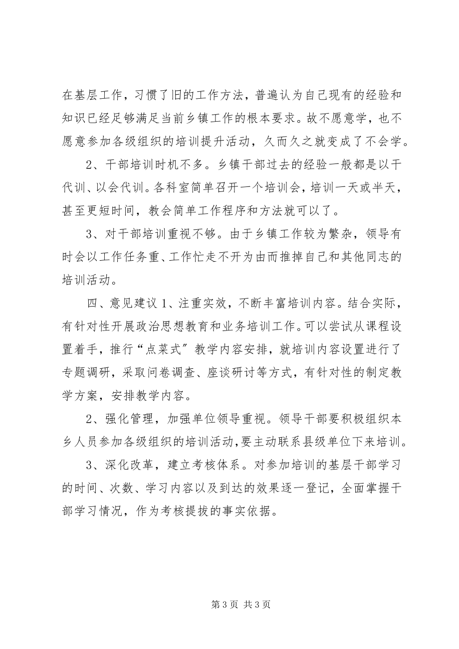 2023年乡镇年度干部教育培训工作总结.docx_第3页