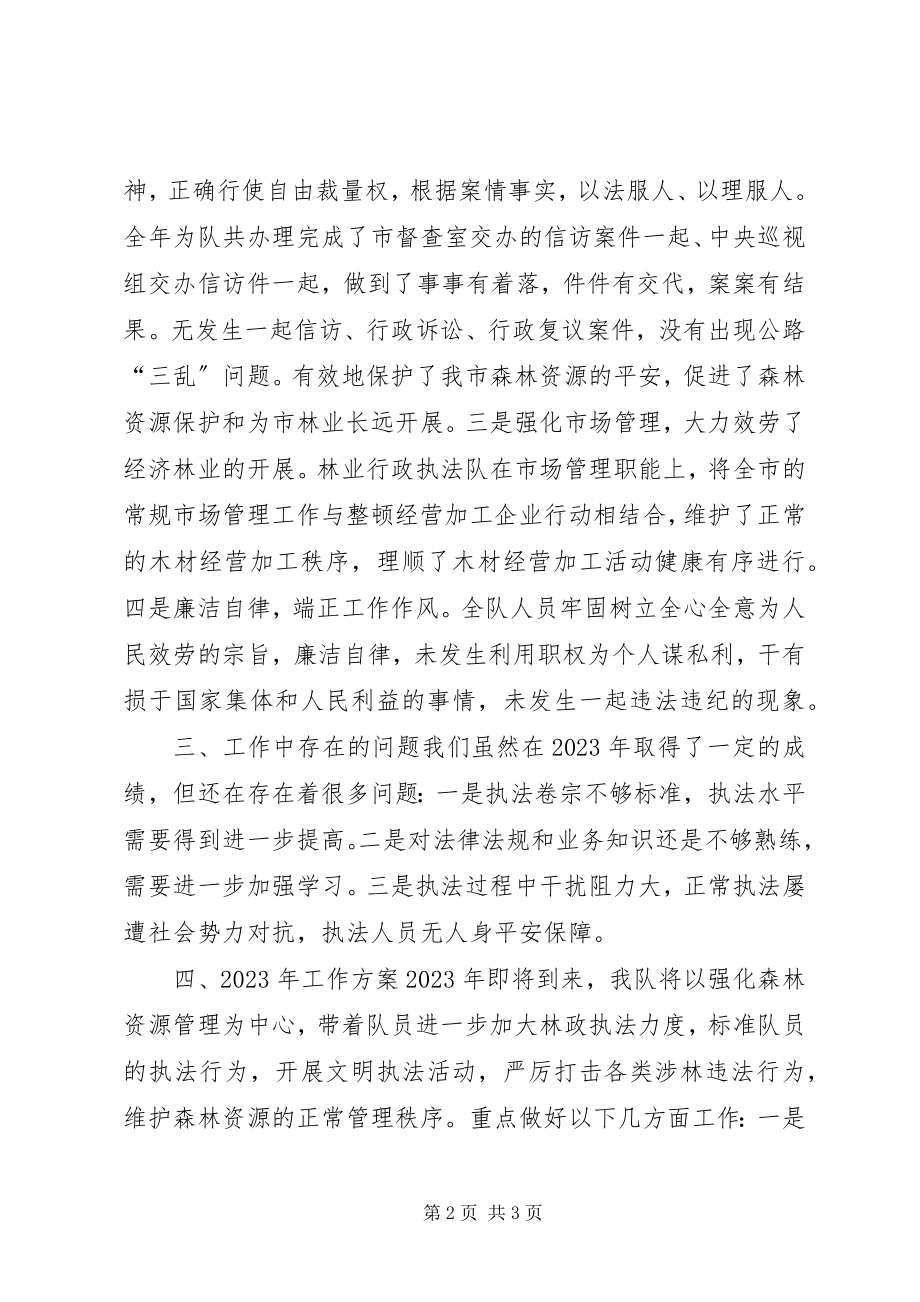 2023年林业局行政执法队度工作总结.docx_第2页