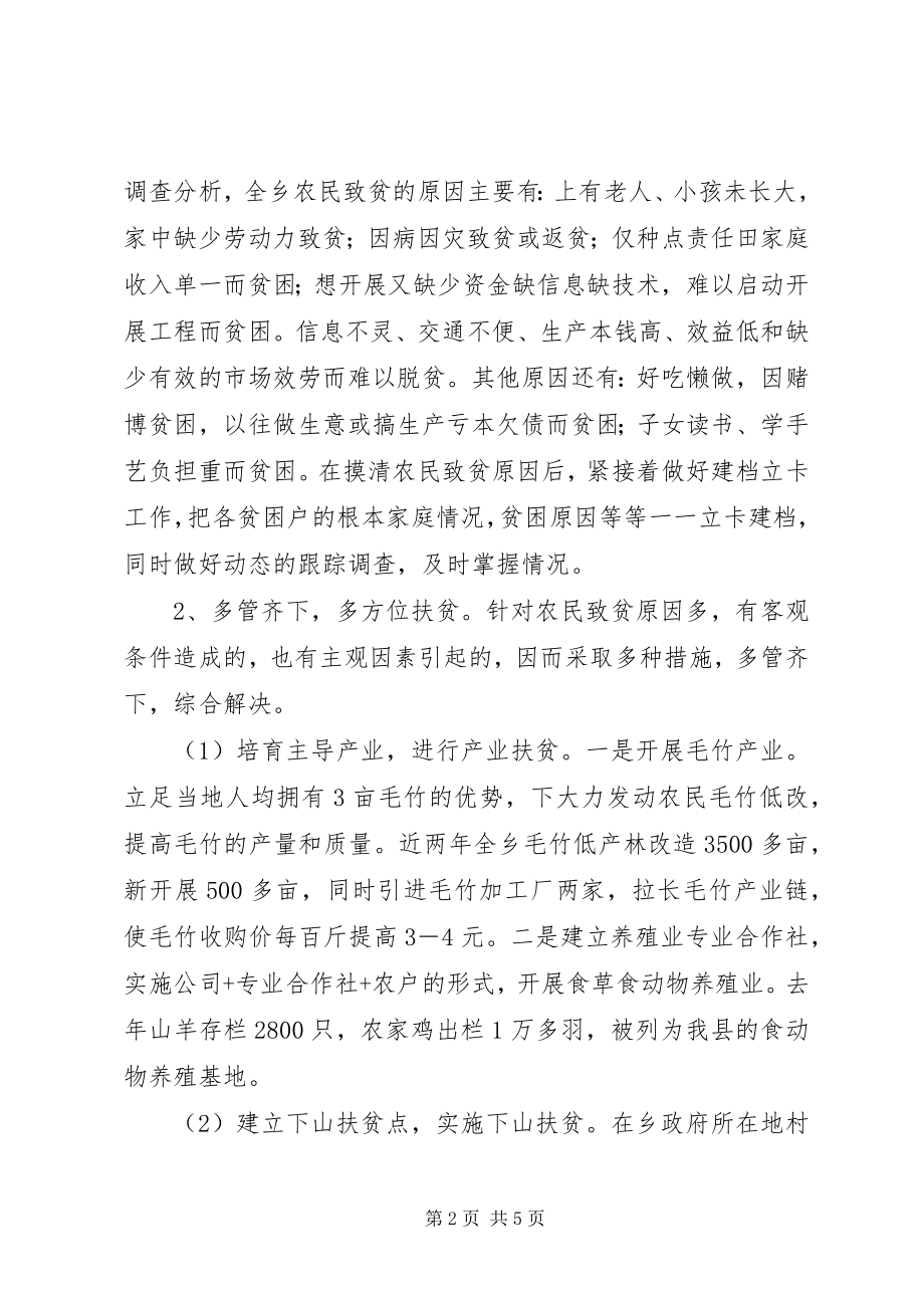 2023年X乡近年来扶贫工作总结扶贫工作总结新编.docx_第2页