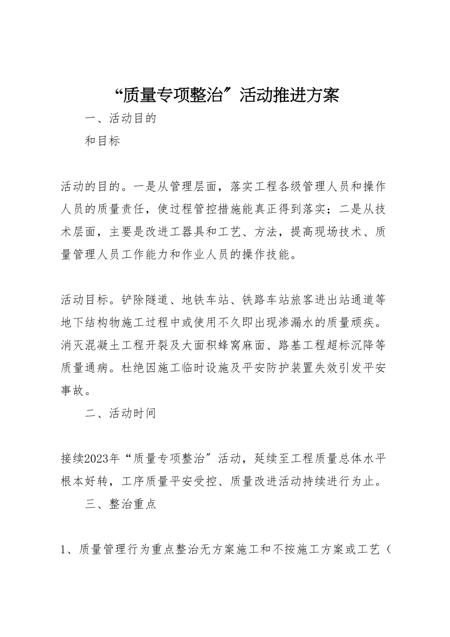 2023年质量专项整治活动推进方案.doc_第1页