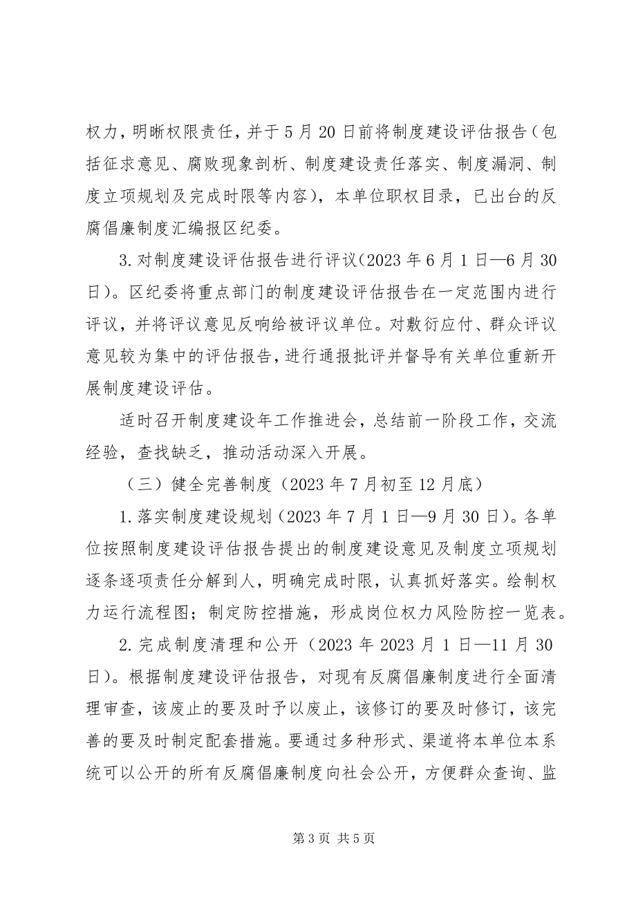 2023年反腐倡廉制度建设年活动实施方案.docx_第3页