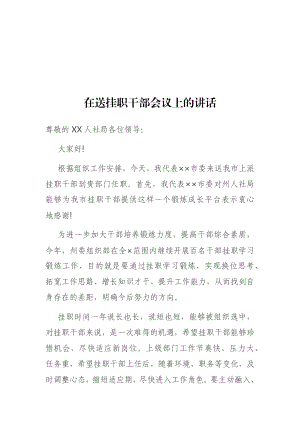 在送挂职干部会议上的讲话.docx