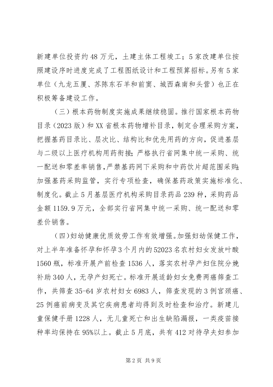 2023年卫计委上半年工作总结及下半年工作思路.docx_第2页