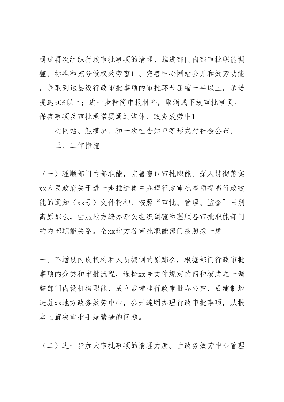 2023年关于进一步深化行政审批制度改革的实施方案 2.doc_第2页