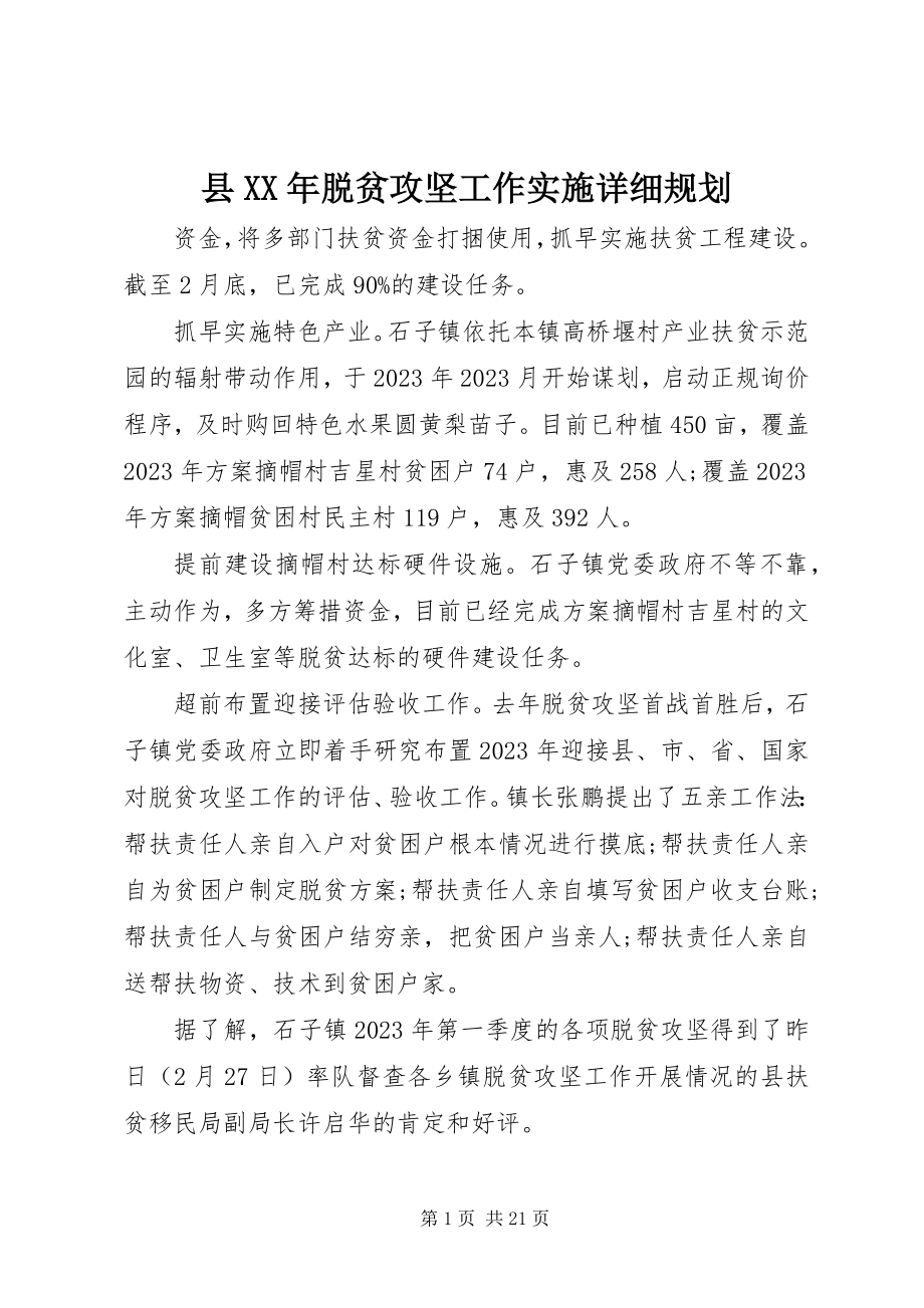 2023年县脱贫攻坚工作实施详细规划.docx_第1页