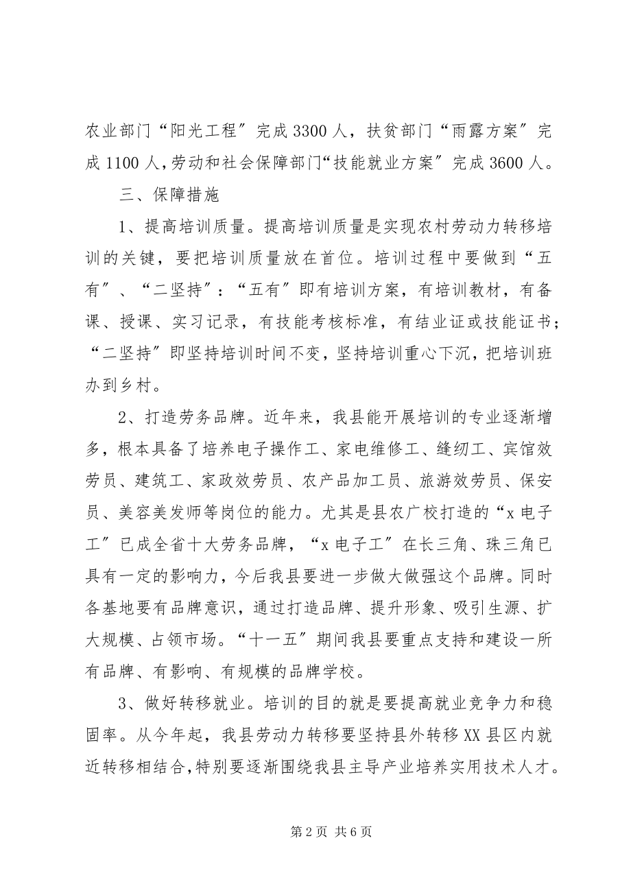 2023年做好农村劳动力转移培训工作的意见.docx_第2页