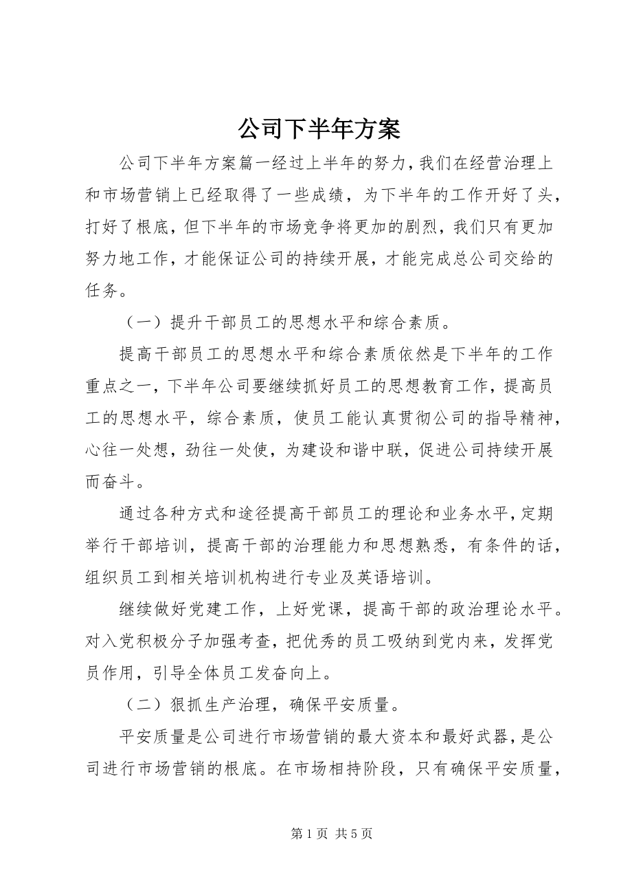 2023年公司下半年计划.docx_第1页