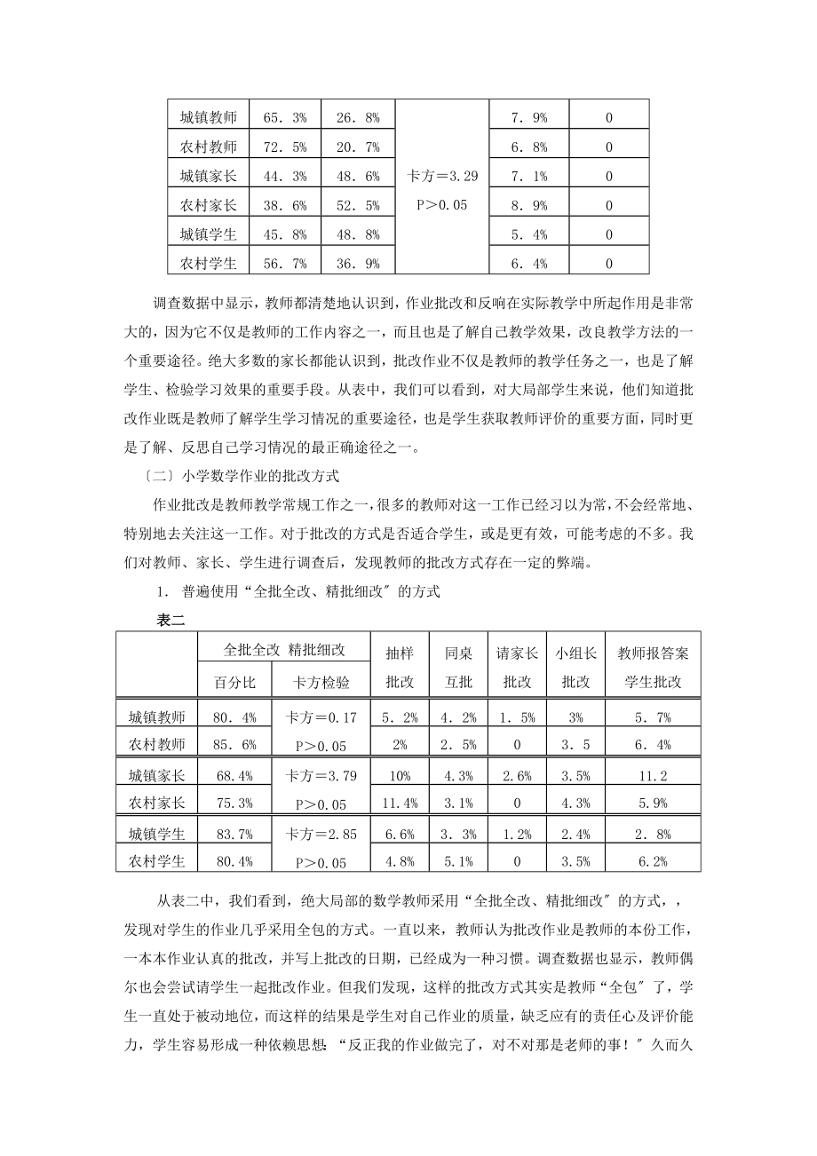 2023年小学数学作业批改现状调查与对策思考.doc_第2页