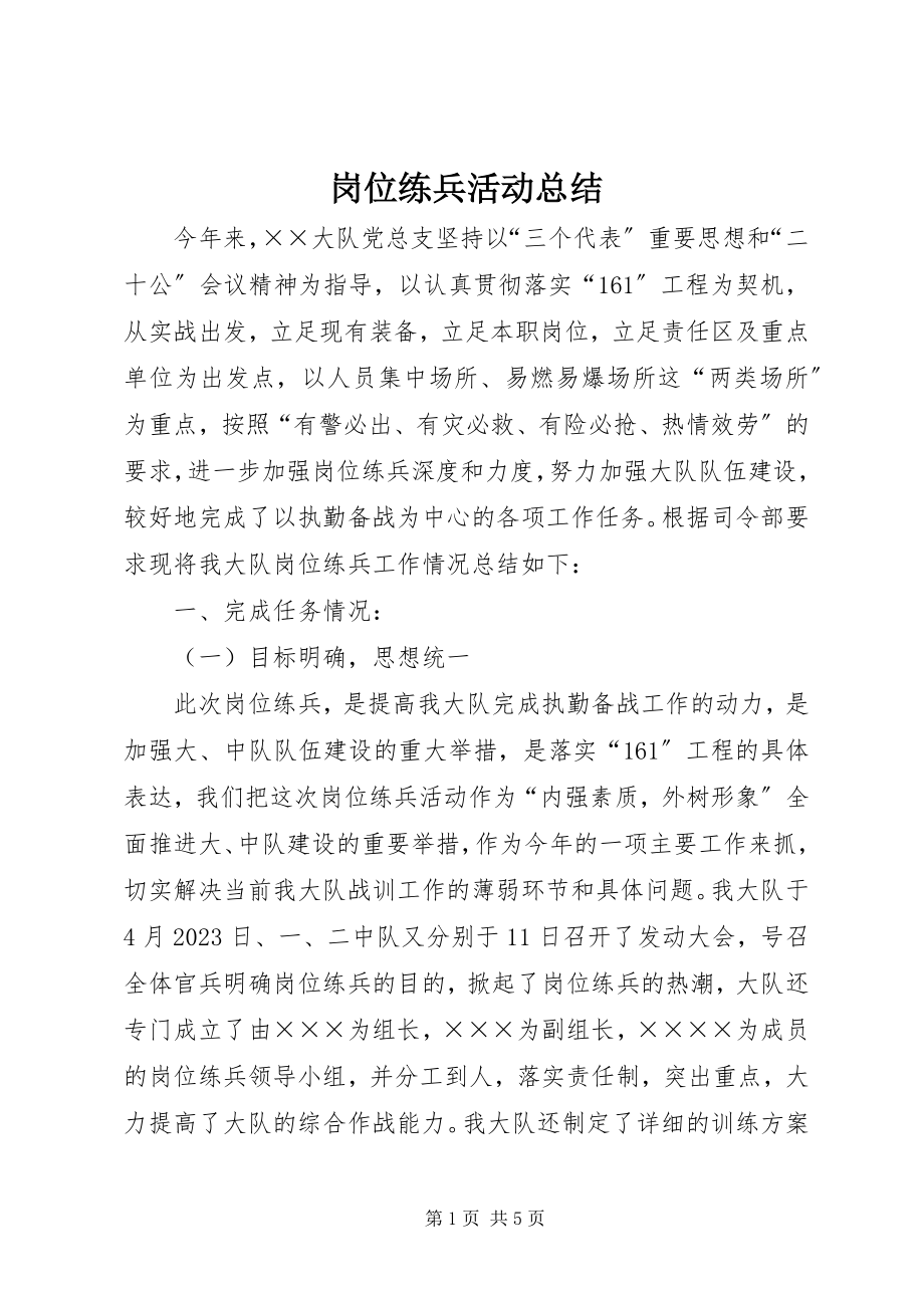 2023年岗位练兵活动总结.docx_第1页