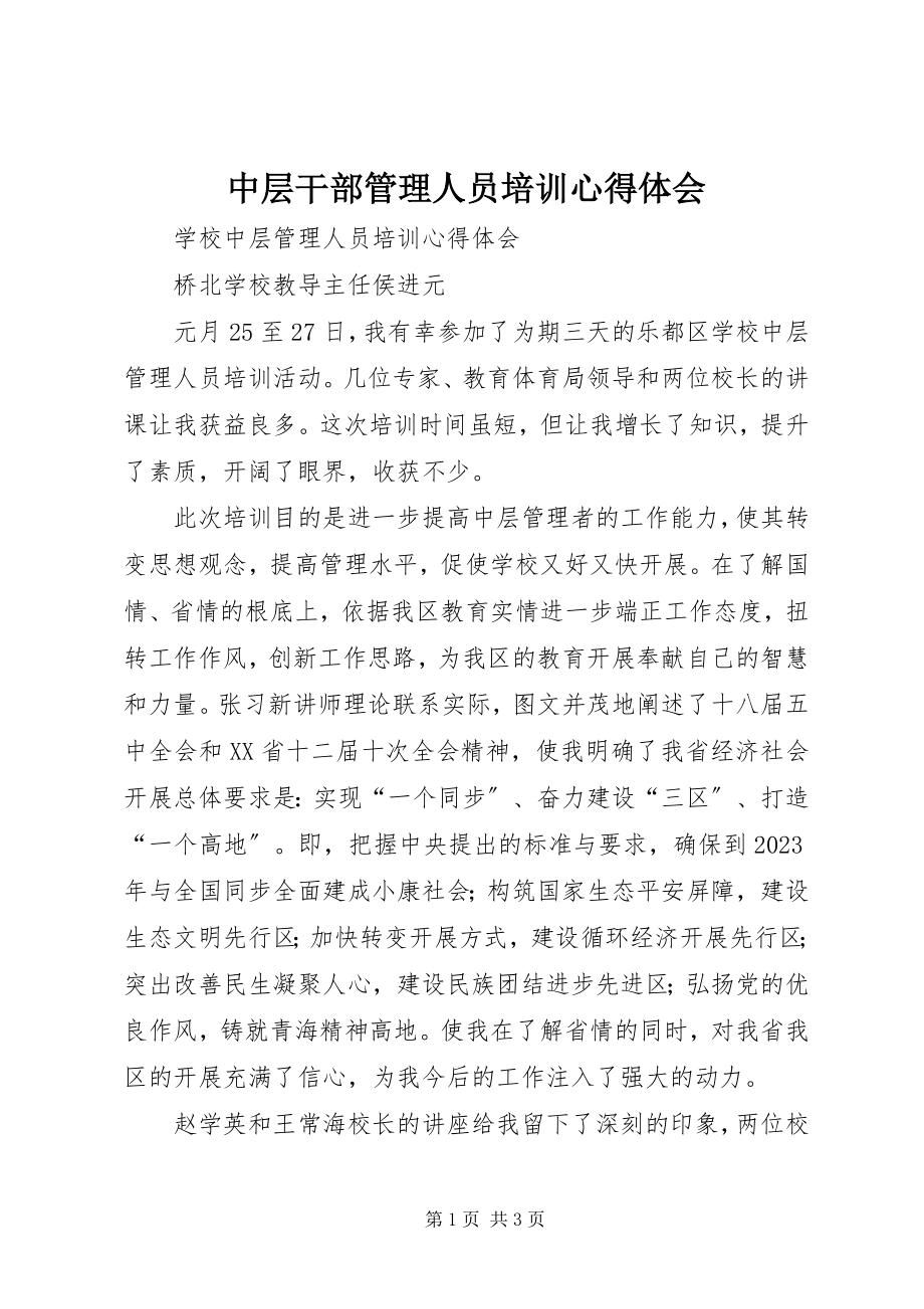 2023年中层干部管理人员培训心得体会.docx_第1页