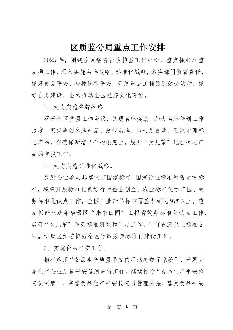 2023年区质监分局重点工作安排.docx_第1页