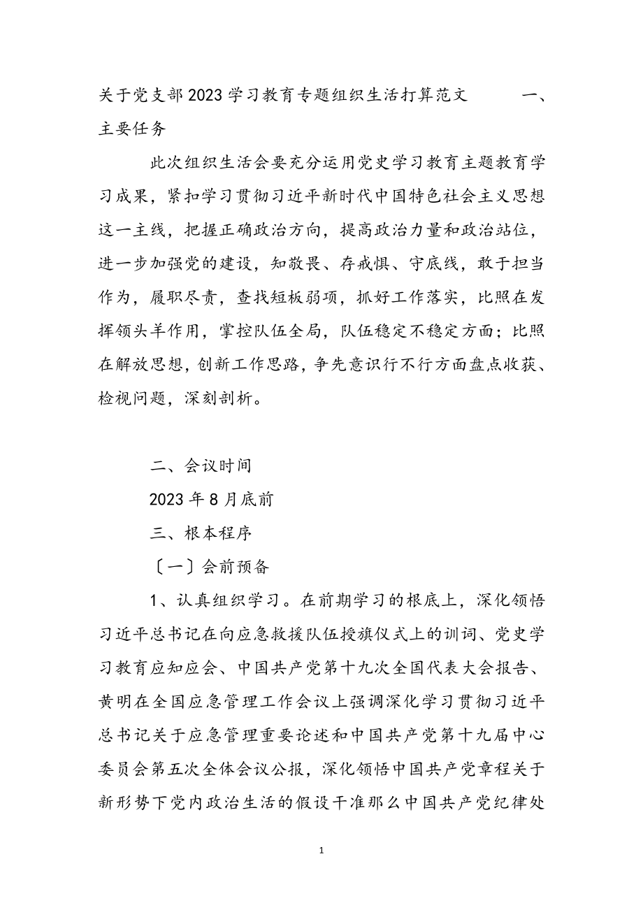 关于党支部2023学习教育专题组织生活方案.docx_第2页