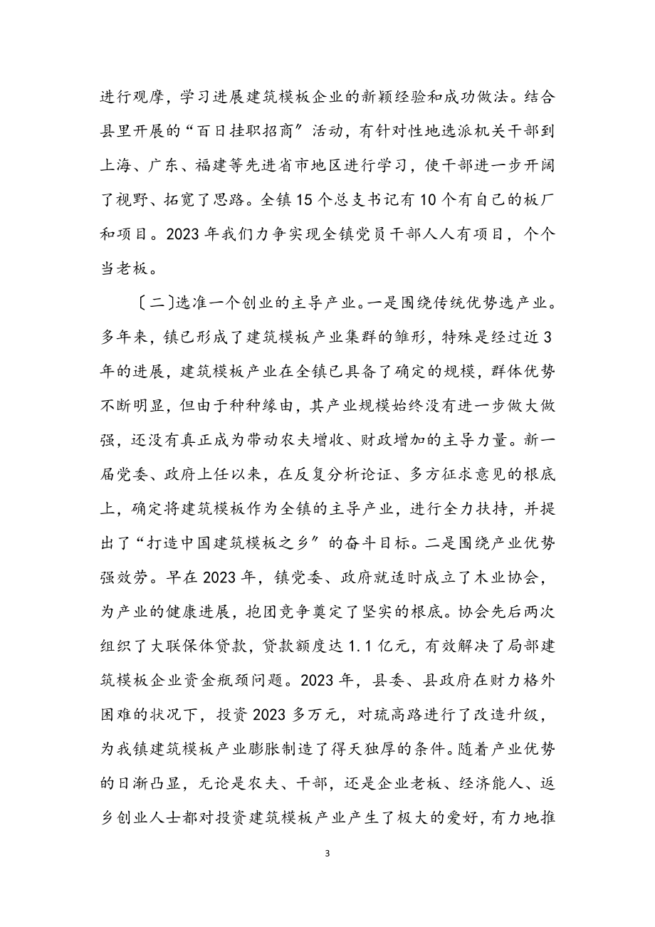 2023年经济强镇建设经验交流.docx_第3页