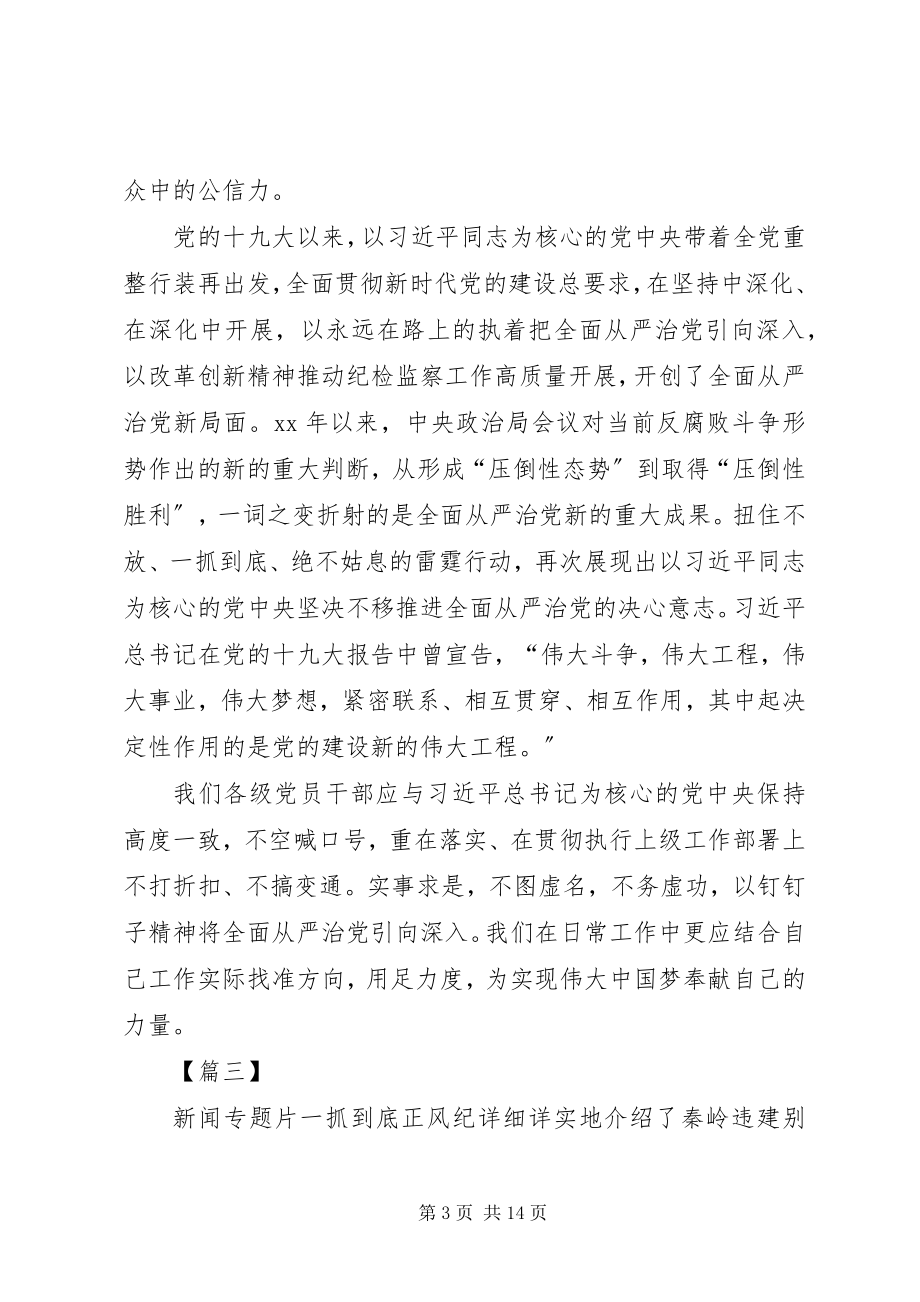 2023年《一抓到底正风纪》观后感感悟八篇.docx_第3页