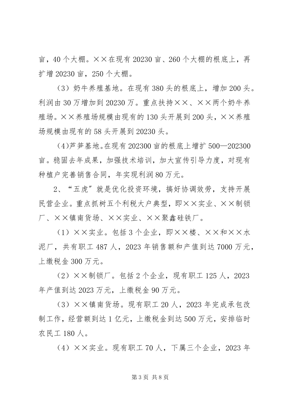 2023年镇人民政府经济工作安排意见.docx_第3页