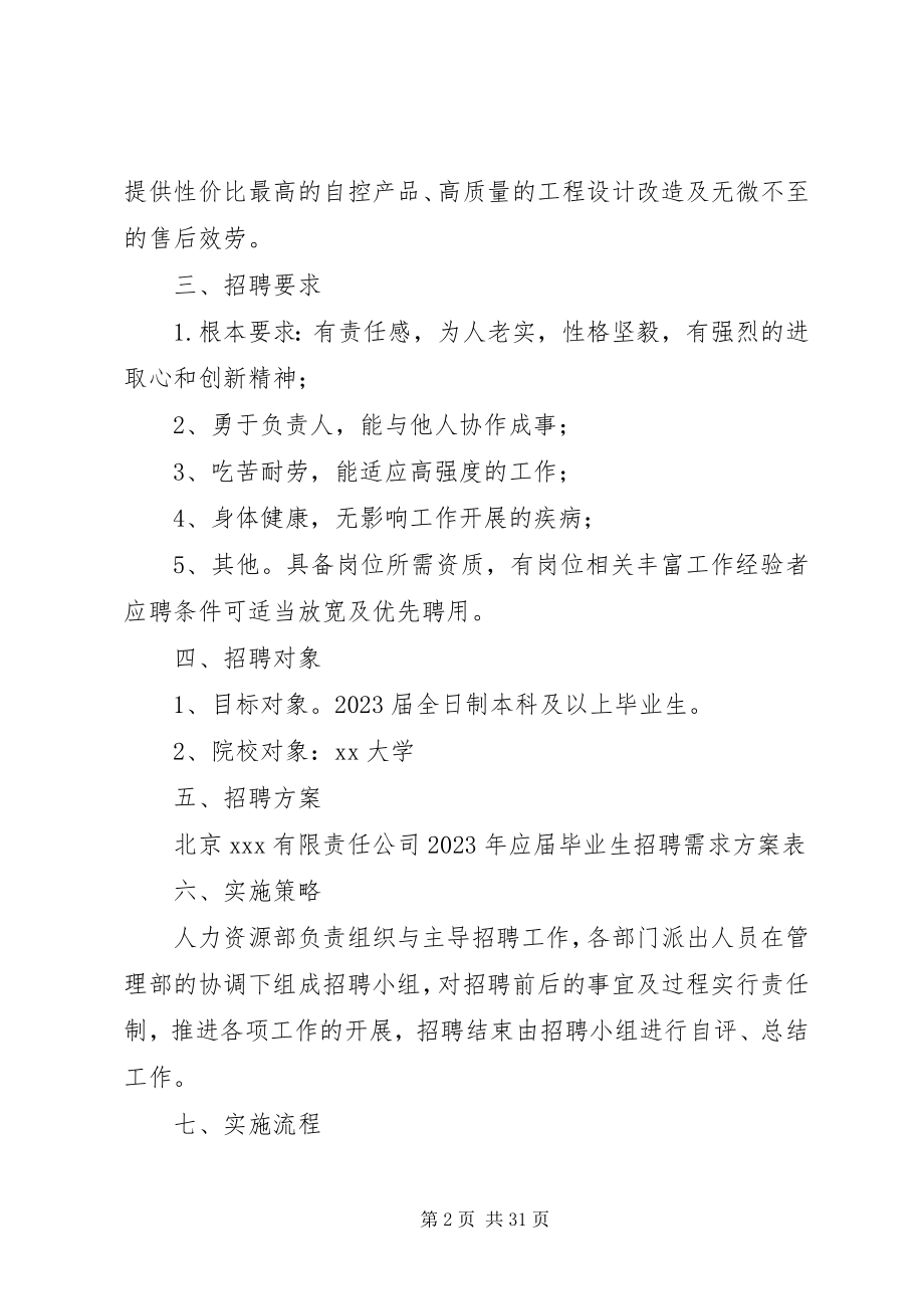 2023年校园招聘计划合集.docx_第2页