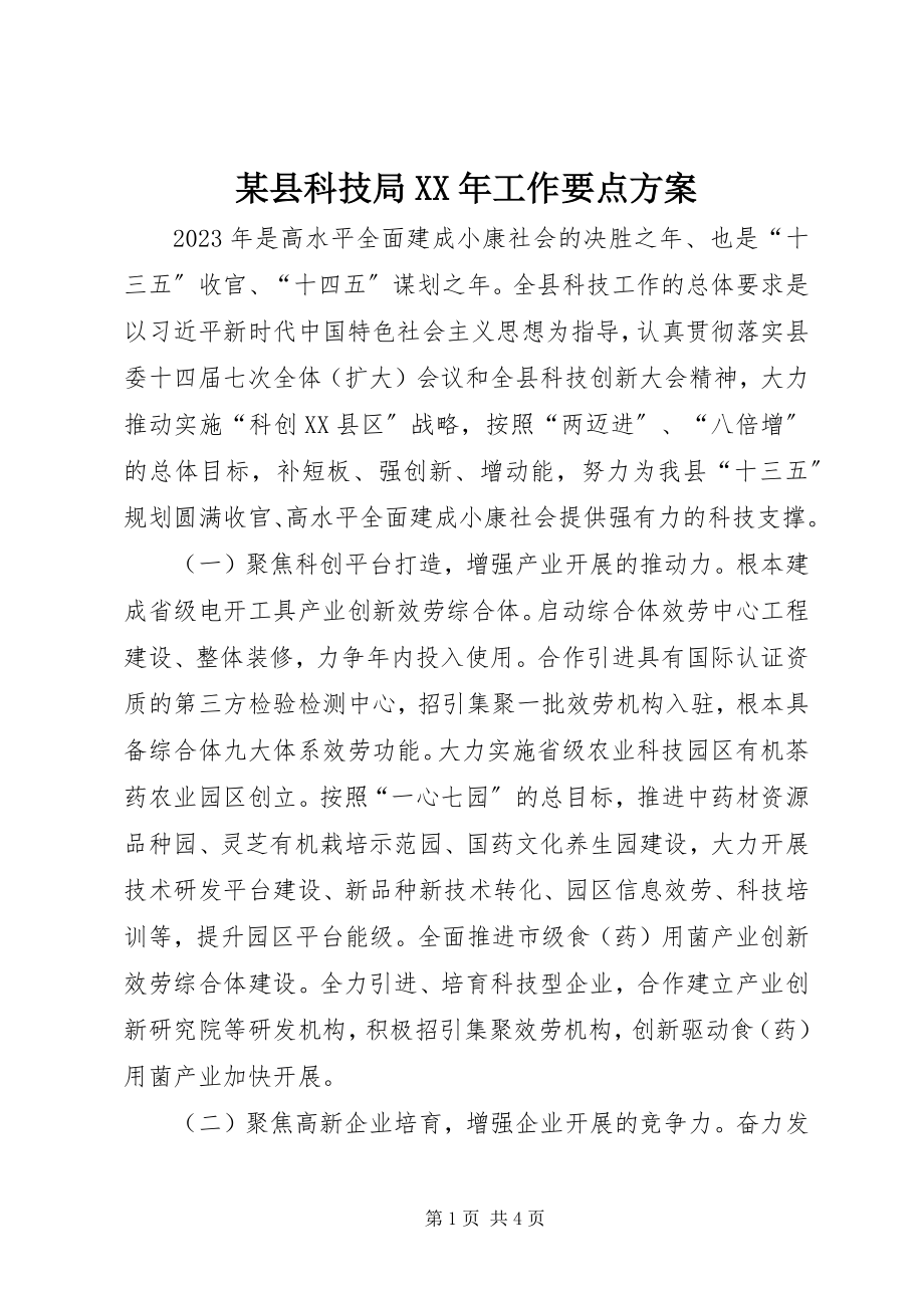 2023年xx县科技局工作要点计划.docx_第1页