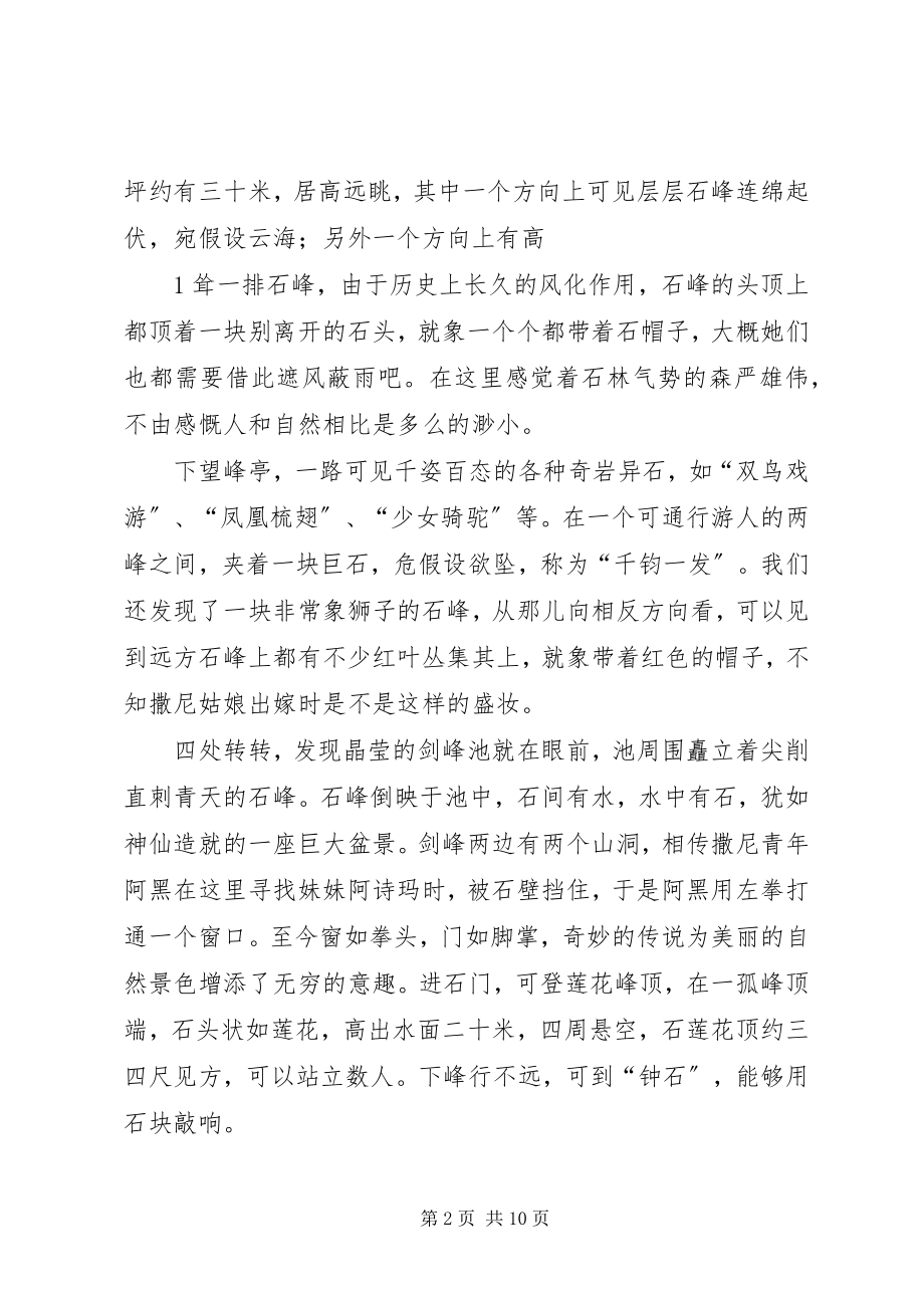 2023年参观石林心得体会新编.docx_第2页