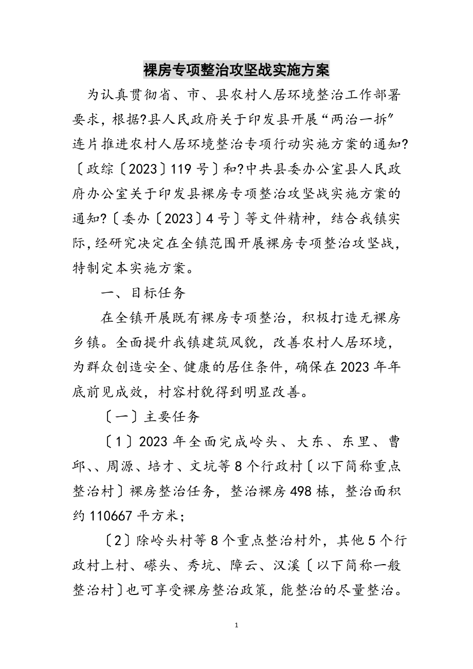 2023年裸房专项整治攻坚战实施方案范文.doc_第1页