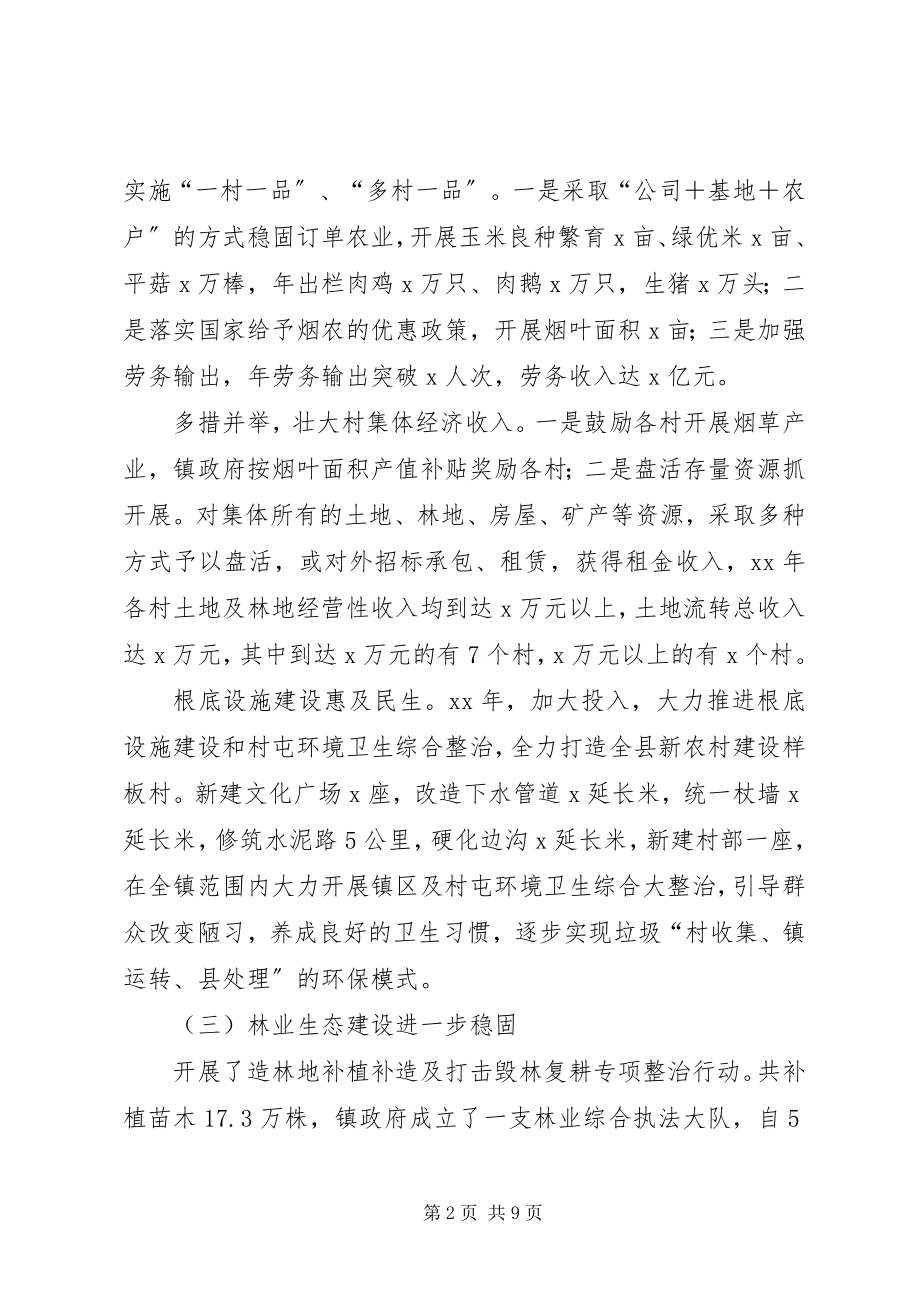 2023年镇政府年工作总结及年工作要点.docx_第2页