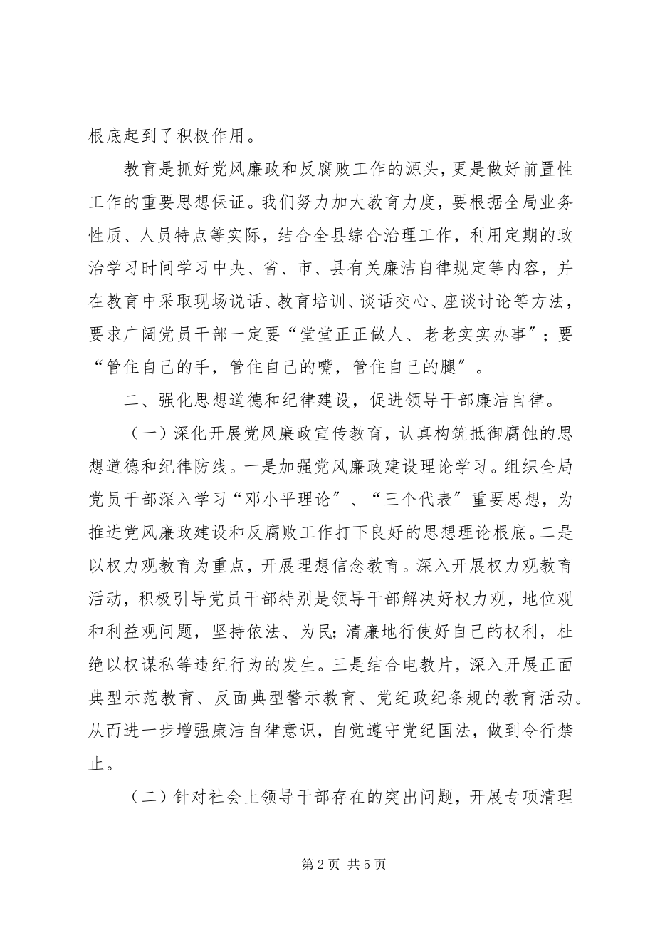 2023年建管局廉政工作总结及工作安排.docx_第2页