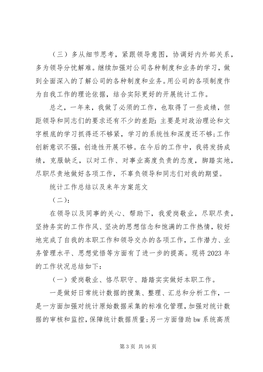 2023年统计工作总结以及来年计划.docx_第3页