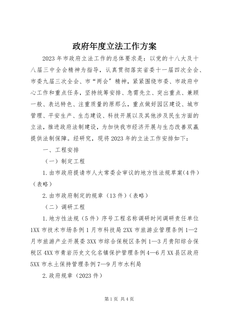 2023年政府年度立法工作计划.docx_第1页